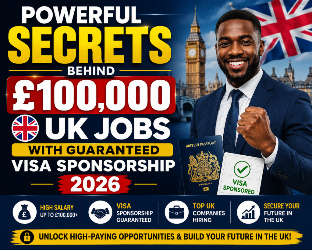 Powerful Secrets Behind £100,000 UK Jobs With Guaranteed Visa Sponsorship 2026