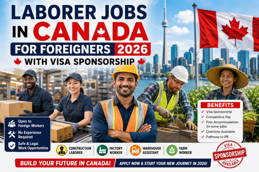 Laborer Jobs in Canada for Foreigners 2026 with Visa Sponsorship