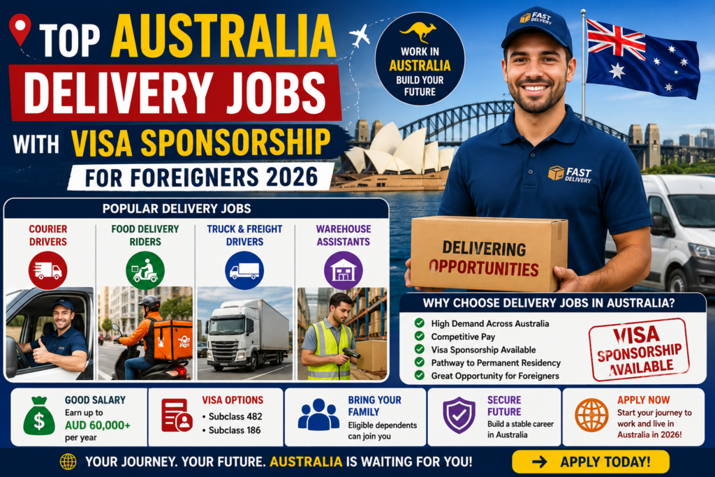 Top Australia Delivery Jobs with Visa Sponsorship for Foreigners 2026